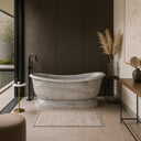 Custom Carrara White Marble tub with Pedestal