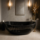 Custom Marble Tub Black Nero Marquina