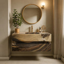 Marble Top Floating Vanity with drawer