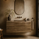 Pedestal Travertine vanity with Sink and Drawers for Sale