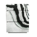 Custom Marble Vanity Unit | Luxury Panda White Marble 35.34" Tall