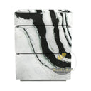 Custom Marble Vanity Unit | Luxury Panda White Marble 35.34" Tall