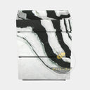 Custom Marble Vanity Unit | Luxury Panda White Marble 35.34" Tall