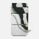 Custom Marble Vanity Unit | Luxury Panda White Marble 35.34" Tall