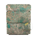 Custom Marble Vanity Unit |Luxury Turquoise Marble 35.34" Tall