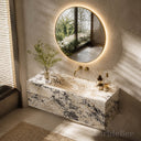 floating bathroom vanity Marble in Calacatta Crame Viola - Image 2