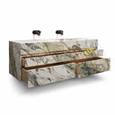 Marble Bathroom Vanity in Calacatta Borghini Oro - Image 3