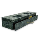 floating bathroom vanity Marble in Verde Alpi - Image 4