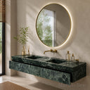 floating bathroom vanity Marble in Verde Alpi - Image 5