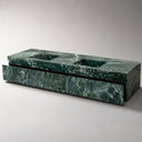 floating bathroom vanity Marble in Verde Alpi - Image 1