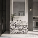 Marble Bathroom Vanity in Clacatta White - Image 2