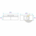 floating bathroom vanity Marble in Rosso Lepanto - Image 11