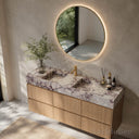 Marble Bathroom Vanity in Calacatta Viola - Image 5