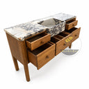 Marble Bathroom Vanity in Calacatta Crema Viola - Image 4