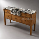Marble Bathroom Vanity in Calacatta Crema Viola - Image 1