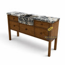 Marble Bathroom Vanity in Calacatta Crema Viola - Image 3