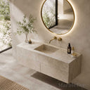 floating bathroom vanity Marble in Taj Mahal - Image 5