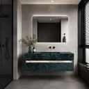 floating bathroom vanity Marble in Verde Alpi - Image 4