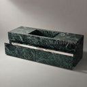 floating bathroom vanity Marble in Verde Alpi - Image 1