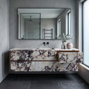 floating bathroom vanity Marble in Calacatta Viola - Image 4