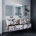 floating bathroom vanity Marble in Calacatta Viola - Image 4