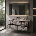 floating bathroom vanity Marble in Calacatta Viola - Image 2