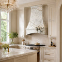 marble range hood in Calacatta Monet - Image 2