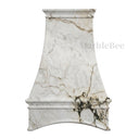 marble range hood in Calacatta Monet - Image 4