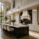 custom stone kitchen hoods in Calacatta Monet - Image 3