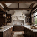 stone kitchen hood in Calacatta Monet - Image 1