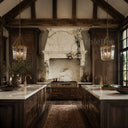 marble range hood in Calacatta Monet - Image 1