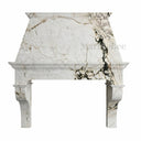 marble range hood in Calacatta Monet - Image 4