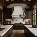 marble kitchen hood in Calacatta Monet - Image 1