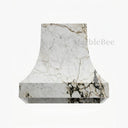 stone range hood in Calacatta Monet - Image 2