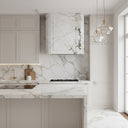 range hood stone in Calacatta Monet - Image 1
