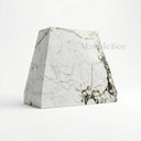 stone kitchen range hood in Calacatta Monet - Image 4