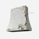 stone range hood in Calacatta Monet - Image 2