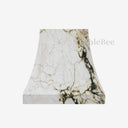 stone range hood in Calacatta Monet - Image 4