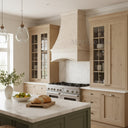 stone kitchen hood in Moonlight Beige Limestone - Image 4