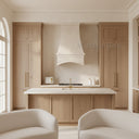 stone kitchen hood in Moonlight Beige Limestone - Image 3