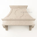 stone vent hood in Moonlight Beige Limestone - Image 4