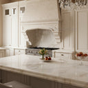 custom stone kitchen hoods in Moonlight Beige Limestone - Image 3