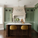 stone range hood in Moonlight Beige Limestone - Image 1