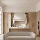 stone range hood in Moonlight Beige Limestone - Image 3