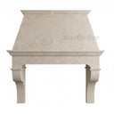 stone range hood in Moonlight Beige Limestone - Image 4