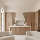 stone kitchen hood in Moonlight Beige Limestone - Image 3
