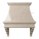 stone kitchen hood in Moonlight Beige Limestone - Image 4