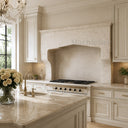 stone vent hood in Moonlight Beige Limestone - Image 1