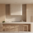 limestone range hood in Moonlight Beige Limestone - Image 1
