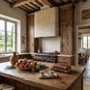 limestone range hood in Moonlight Beige Limestone - Image 4